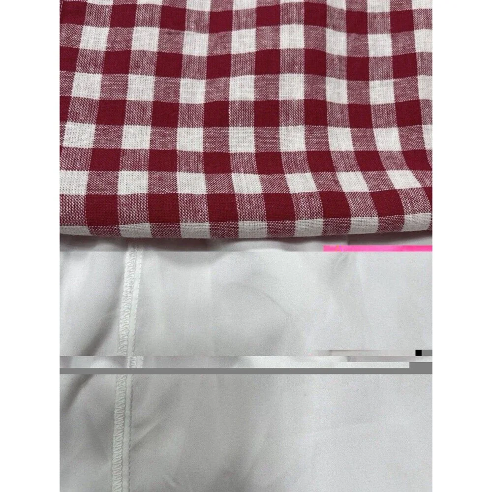 Anthropologie Wayf Midi Dress Red Linen Blend Drop Waist Preppy Boho Medium NWT - Picture 9 of 14